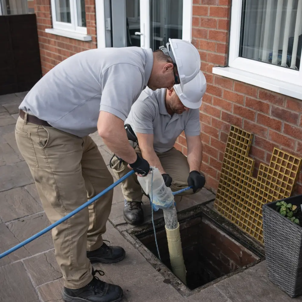 Blocked drain repair service in Henlow